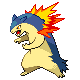 Typhlosion, Front, in HeartGold & SoulSilver