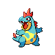 Croconaw, Front, in HeartGold & SoulSilver