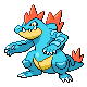 Feraligatr, Front, in HeartGold & SoulSilver
