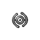 Unown H, Front, in HeartGold & SoulSilver