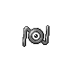 Unown N in HeartGold & SoulSilver