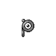 Unown P, Front, in HeartGold & SoulSilver