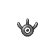 Unown W, Front, in HeartGold & SoulSilver