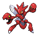 Scizor, Front, in HeartGold & SoulSilver