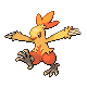 Combusken, Front, in HeartGold & SoulSilver