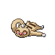 Slakoth, Front, in HeartGold & SoulSilver