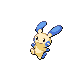 Minun, Front, in HeartGold & SoulSilver