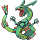 Rayquaza, Front, in HeartGold & SoulSilver