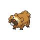 Bidoof, Front, in HeartGold & SoulSilver