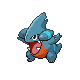 Gible, Front, in HeartGold & SoulSilver