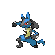 Lucario, Front, in HeartGold & SoulSilver