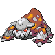 Heatran, Front, in HeartGold & SoulSilver