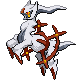Arceus Fighting, Front, in HeartGold & SoulSilver