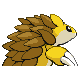 Sandslash, Back, in HeartGold & SoulSilver