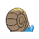 Omanyte, Back, in HeartGold & SoulSilver