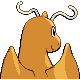 Dragonite, Back, in HeartGold & SoulSilver