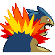 Typhlosion, Back, in HeartGold & SoulSilver