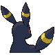 Umbreon, Back, in HeartGold & SoulSilver