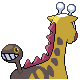 Girafarig, Back, in HeartGold & SoulSilver