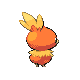 Torchic, Back, in HeartGold & SoulSilver