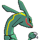 Rayquaza, Back, in HeartGold & SoulSilver