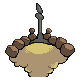 Wormadam Sandy Cloak, Back, in HeartGold & SoulSilver