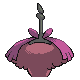 Wormadam Trash Cloak, Back, in HeartGold & SoulSilver