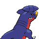 Garchomp, Back, in HeartGold & SoulSilver