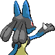 Lucario, Back, in HeartGold & SoulSilver
