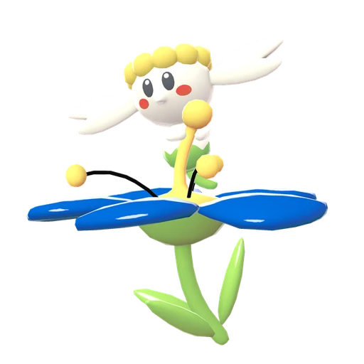 Flabébé Blue Flower, Front, in Legends: Z-A: Mega Dimension