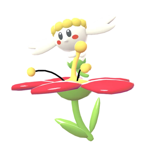 Flabébé Red Flower, Front, in Legends: Z-A: Mega Dimension