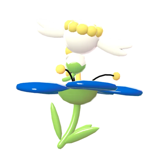 Flabébé Blue Flower, Back, in Legends: Z-A: Mega Dimension
