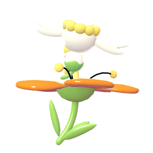 Flabébé Orange Flower, Back, in Legends: Z-A: Mega Dimension