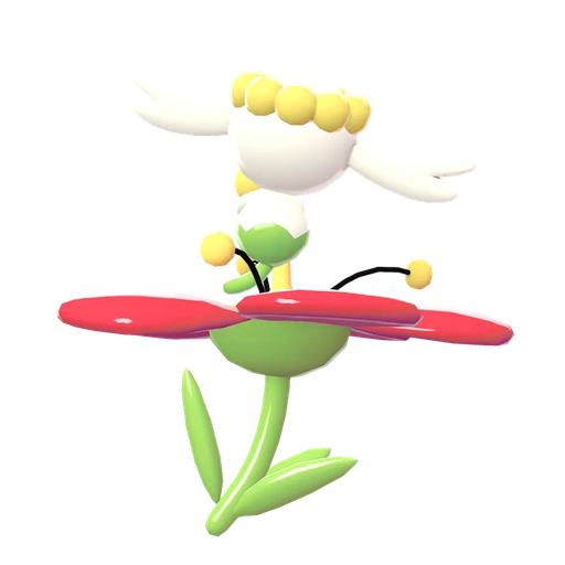 Flabébé Red Flower, Back, in Legends: Z-A: Mega Dimension