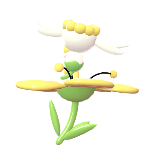 Flabébé Yellow Flower, Back, in Legends: Z-A: Mega Dimension