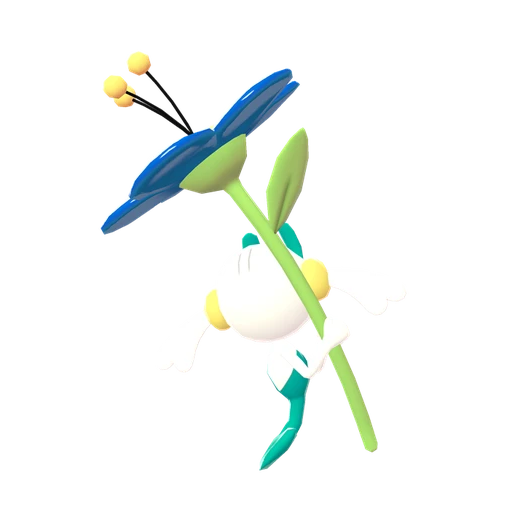 Floette Blue Flower, Back, in Legends: Z-A: Mega Dimension