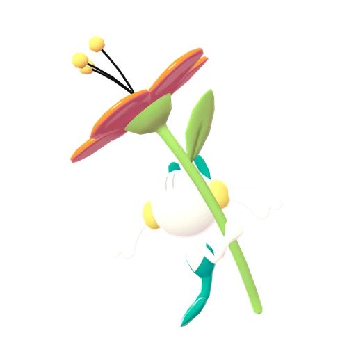 Floette Orange Flower, Back, in Legends: Z-A: Mega Dimension