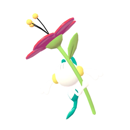 Floette Red Flower, Back, in Legends: Z-A: Mega Dimension