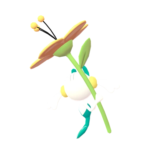 Floette Yellow Flower, Back, in Legends: Z-A: Mega Dimension
