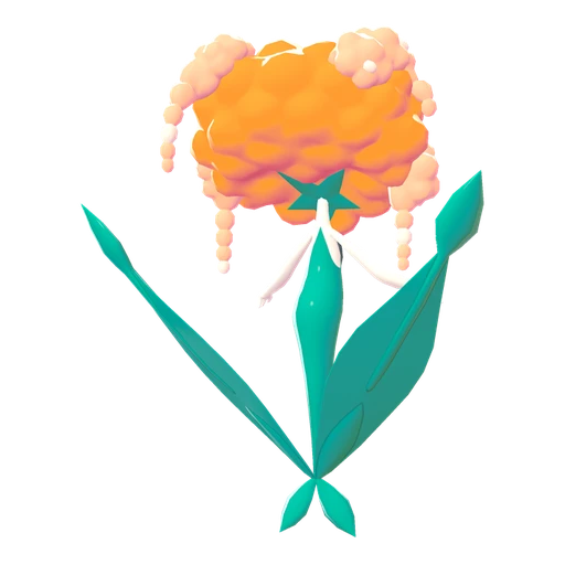 Florges Orange Flower, Back, in Legends: Z-A: Mega Dimension