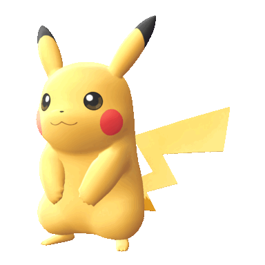 Pikachu, Front, in Let's Go, Pikachu! & Let's Go, Eevee!