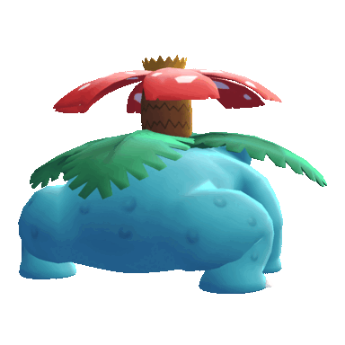 Venusaur, Back, in Let's Go, Pikachu! & Let's Go, Eevee!