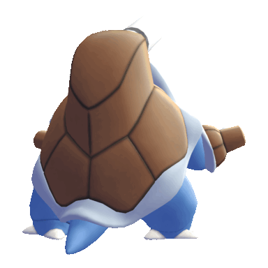 Blastoise Mega, Back, in Let's Go, Pikachu! & Let's Go, Eevee!