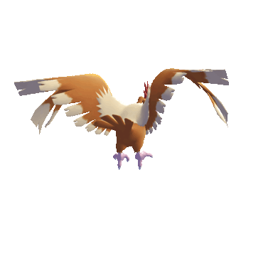 Fearow, Back, in Let's Go, Pikachu! & Let's Go, Eevee!