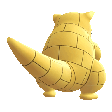 Sandshrew, Back, in Let's Go, Pikachu! & Let's Go, Eevee!