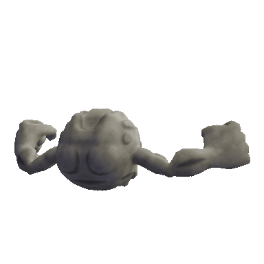Geodude, Back, in Let's Go, Pikachu! & Let's Go, Eevee!