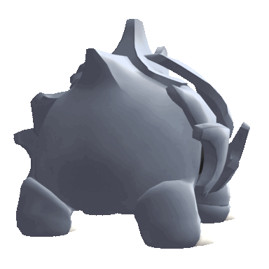 Rhyhorn, Back, in Let's Go, Pikachu! & Let's Go, Eevee!