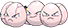 Exeggcute, Front, in Omega Ruby & Alpha Sapphire