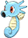 Horsea, Front, in Omega Ruby & Alpha Sapphire