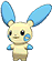 Minun, Front, in Omega Ruby & Alpha Sapphire